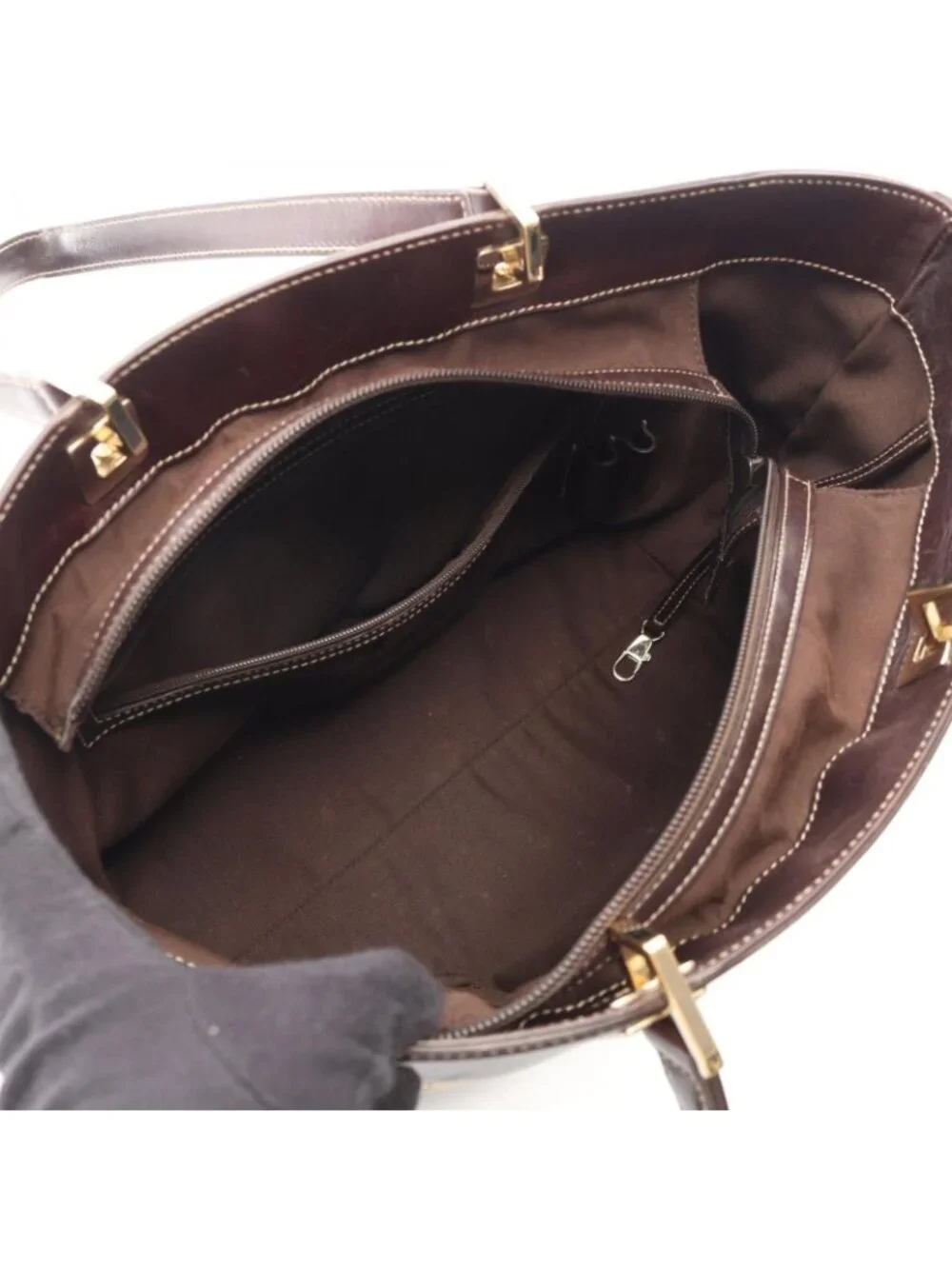 Gucci Tote GG Canvas Beige Dark Brown Horsebit